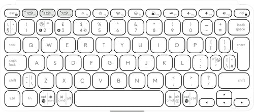 Logitech Keys-To-Go 2 keyboard Universal Bluetooth QWERTY UK English White Logitech Keys-To-Go 2 keyboard Universal Bluetooth QWERTY UK English White